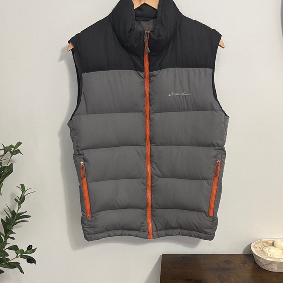 Eddie Bauer Other - Eddie Bauer Men's Black and Gray Vest with Orange Accents